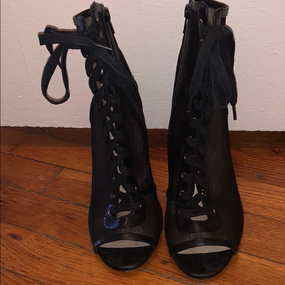 Aldo Coraline Black lace up high heel